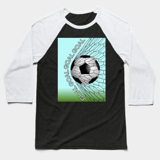 Soccer Ball In Goal Net Baseball T-Shirt